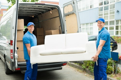 Commercial moving team planning an office relocation in Ilford