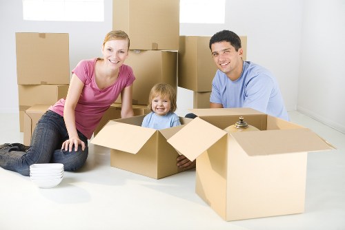 Furniture being carried during a home removal in Ilford