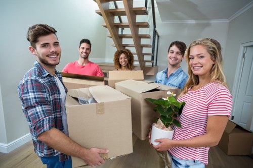 Professional home moving team helping with a house move in Ilford