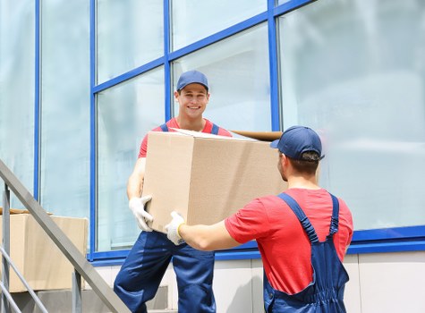Van loading and securing items for transport