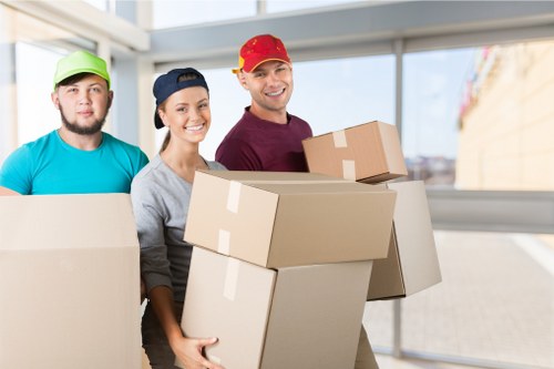 Packed moving truck ready for removals in Ilford