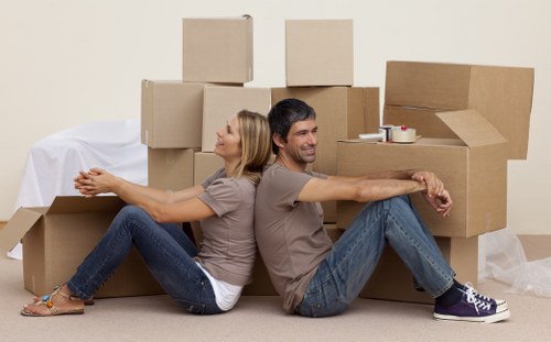 Local moving team navigating residential access in Ilford